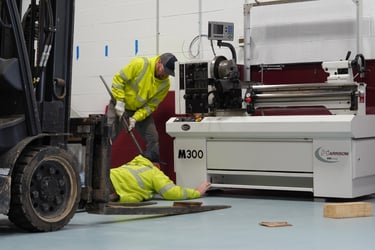 Precision machinery moving and setting