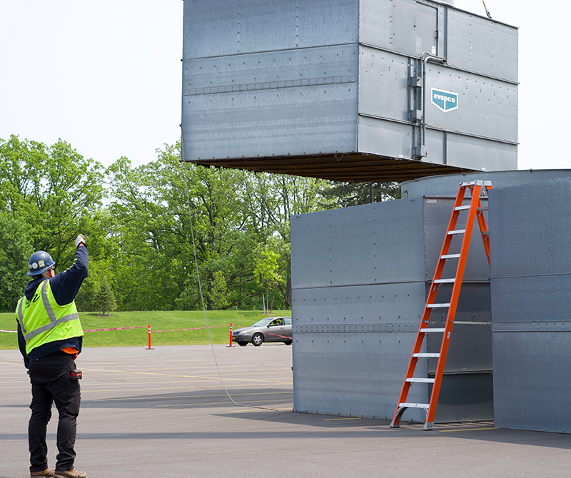 Lifting heavy equipment at RIT