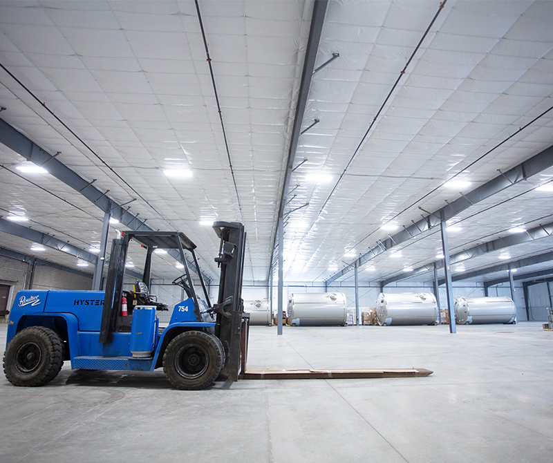 Warehousing for large data center units