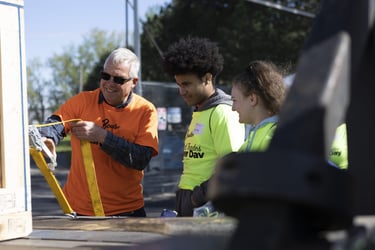 Boulter Industries employee educating young teens